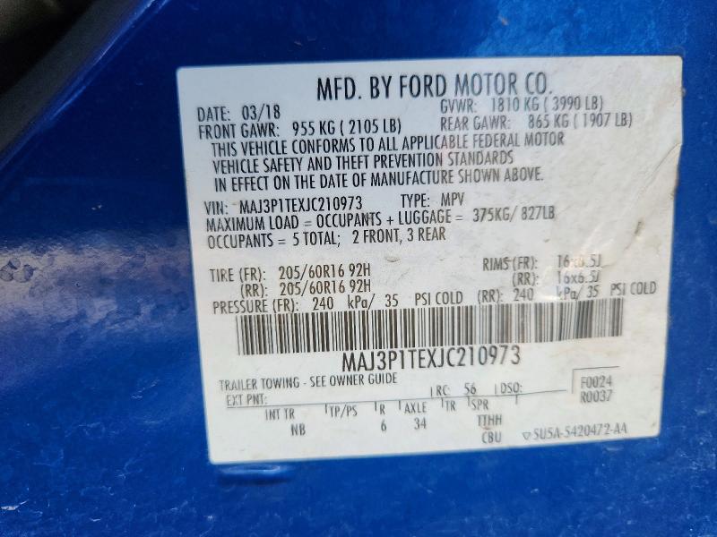 Aukcja sprzedaży 2018 Ford Ecosport, vin: MAJ3P1TEXJC210973, numer aukcji: 57078046