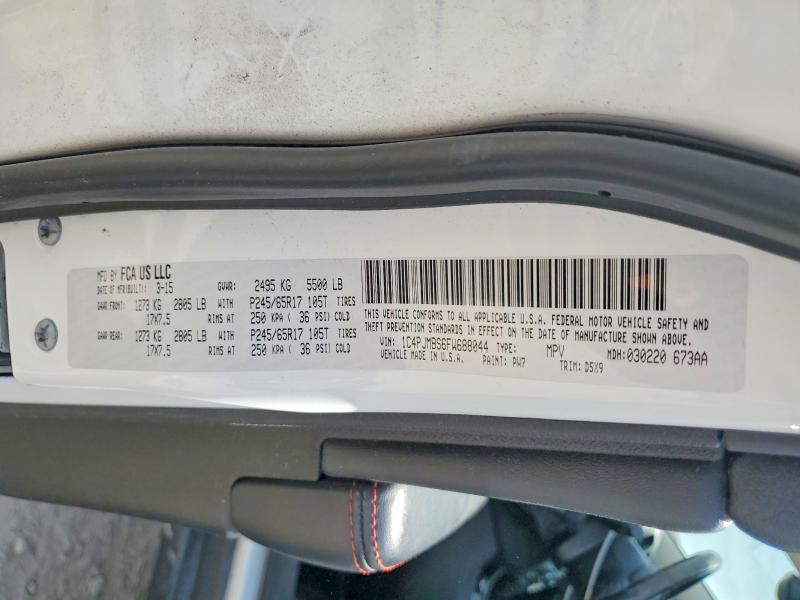 55814536 :رقم المزاد ، 1C4PJMBS6FW688044 vin ، 2015 Jeep Cherokee مزاد بيع