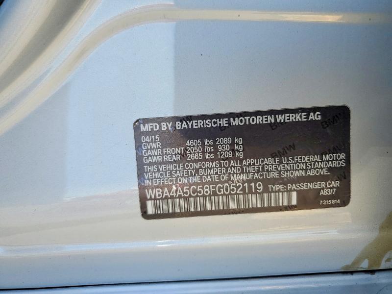 Auction sale of the 2015 Bmw 428, vin: WBA4A5C58FG052119, lot number: 56166136