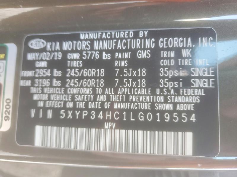 Aukcja sprzedaży 2020 Kia Telluride, vin: 5XYP34HC1LG019554, numer aukcji: 57935946