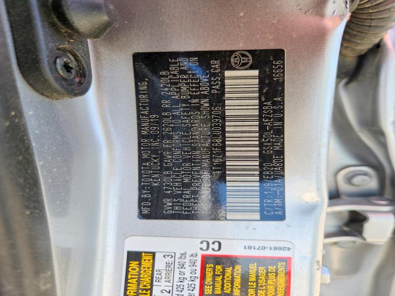 2020 Toyota Avalon მანქანა იყიდება აუქციონზე, vin: 4T1GZ1FB8LU039706, აუქციონის ნომერი: 58986646