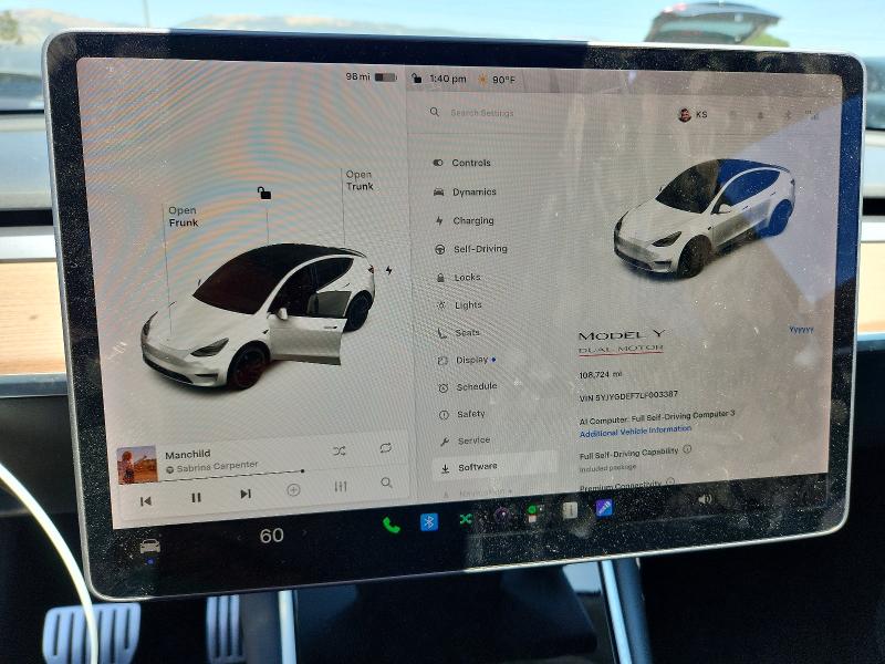 57545086 :رقم المزاد ، 5YJYGDEF7LF003387 vin ، 2020 Tesla Model Y مزاد بيع