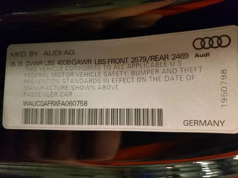 Продаж на аукціоні авто 2015 Audi S5, vin: WAUCGAFRXFA060758, номер лоту: 54112276
