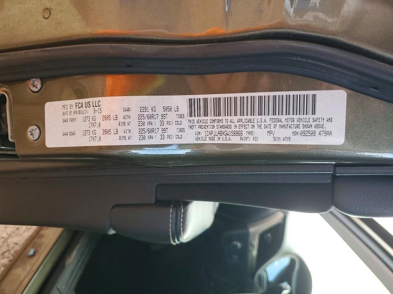 Aukcja sprzedaży 2016 Jeep Cherokee, vin: 1C4PJLABXGW158866, numer aukcji: 58627696