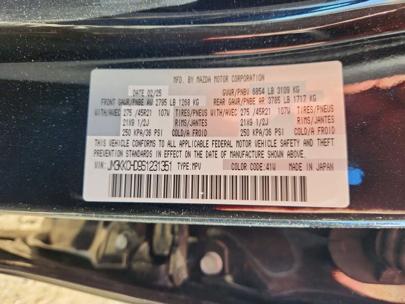 Продажа на аукционе авто 2025 Mazda Cx-90, vin: JM3KKCHD9S1231351, номер лота: 55768066