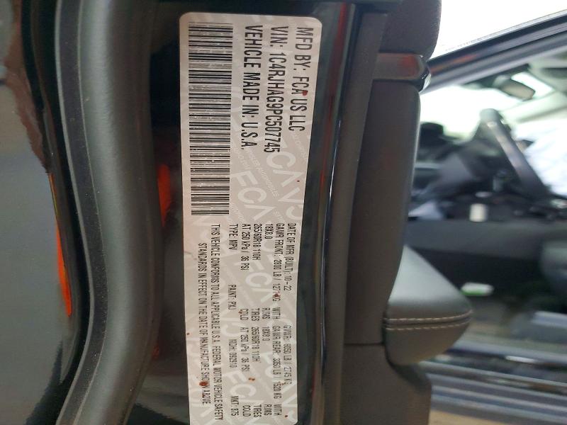 57548366 :رقم المزاد ، 1C4RJHAG9PC507745 vin ، 2023 Jeep Grand Cherokee مزاد بيع