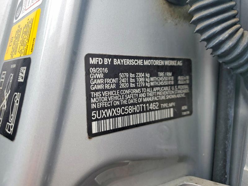 Продажа на аукционе авто 2017 Bmw X3, vin: 5UXWX9C58H0T11462, номер лота: 57633736