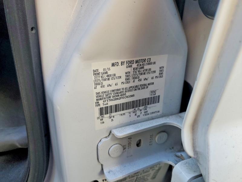 2015 Ford F250 მანქანა იყიდება აუქციონზე, vin: 1FT7W2B62FEC63385, აუქციონის ნომერი: 57091426