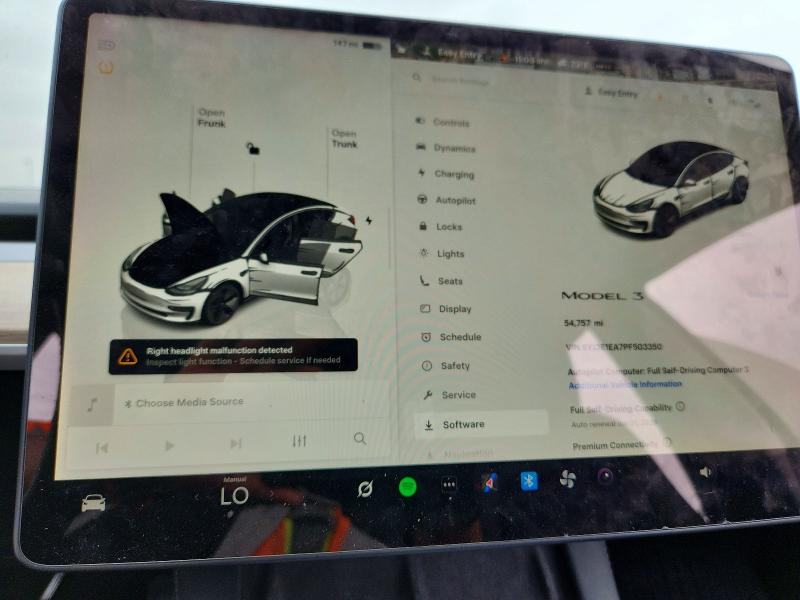 Aukcja sprzedaży 2023 Tesla Model 3, vin: 5YJ3E1EA7PF503350, numer aukcji: 56812766