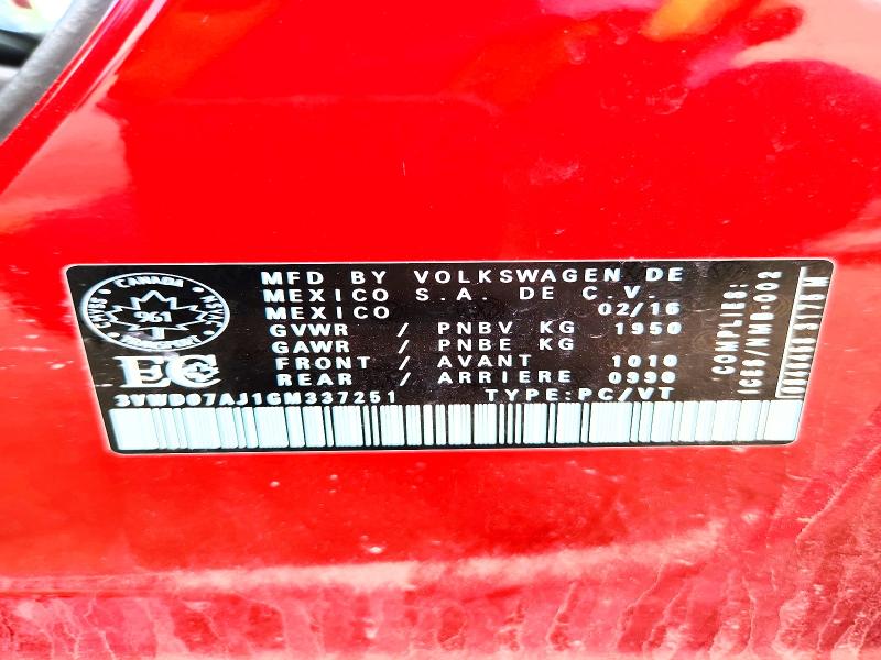 Aukcja sprzedaży 2016 Volkswagen Jetta, vin: 3VWD07AJ1GM337251, numer aukcji: 56767586