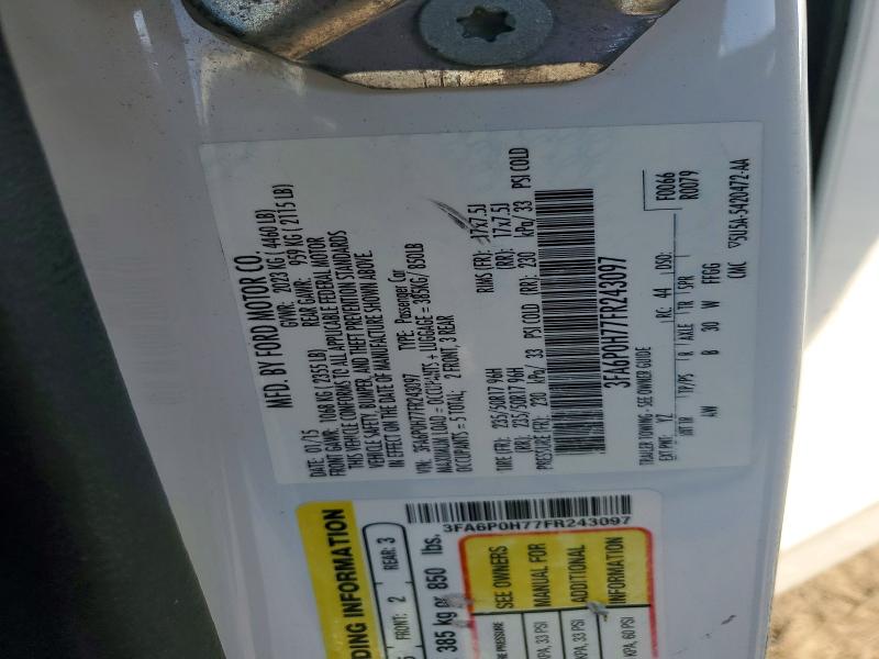 Продажа на аукционе авто 2015 Ford Fusion, vin: 3FA6P0H77FR243097, номер лота: 58790216