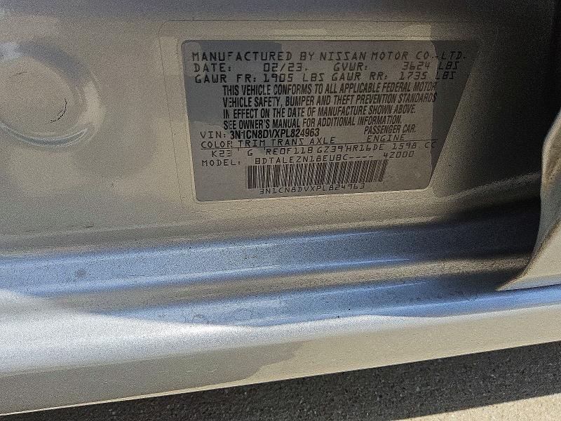 2023 Nissan Versa მანქანა იყიდება აუქციონზე, vin: 3N1CN8DVXPL824963, აუქციონის ნომერი: 58077516