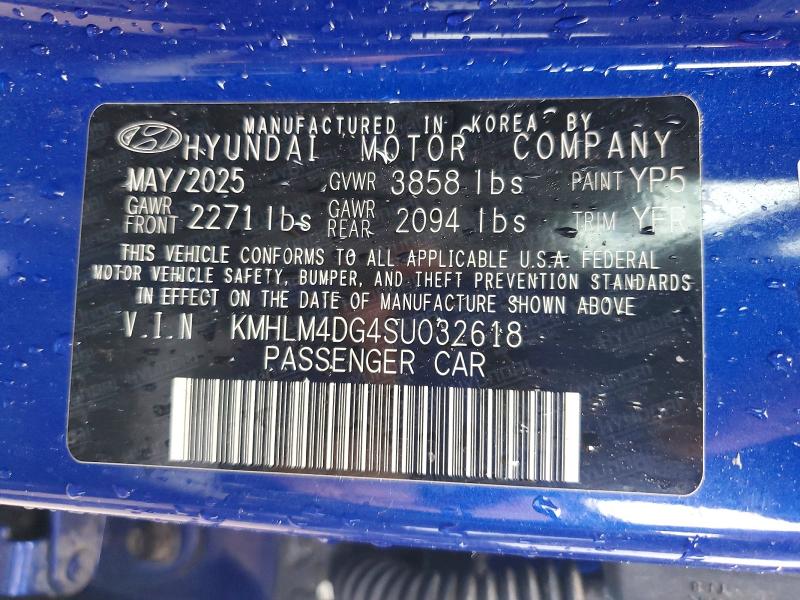 Продажа на аукционе авто 2025 Hyundai Elantra, vin: KMHLM4DG4SU032618, номер лота: 57730746