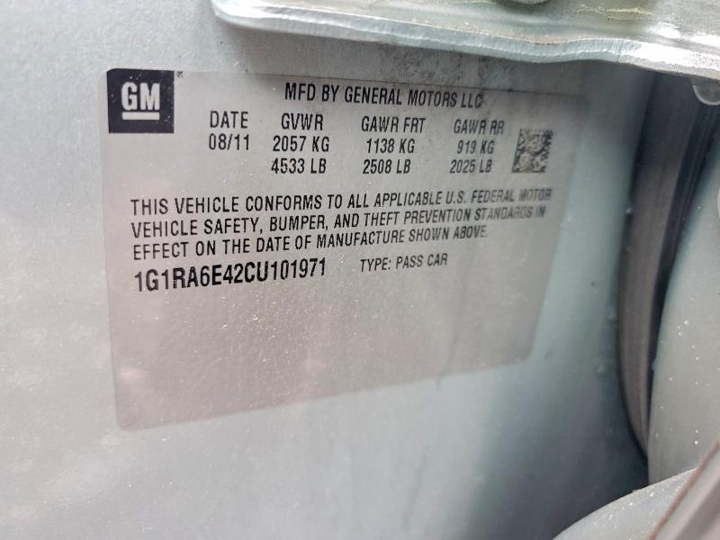Продаж на аукціоні авто 2012 Chevrolet Volt, vin: 1G1RA6E42CU101971, номер лоту: 56889356