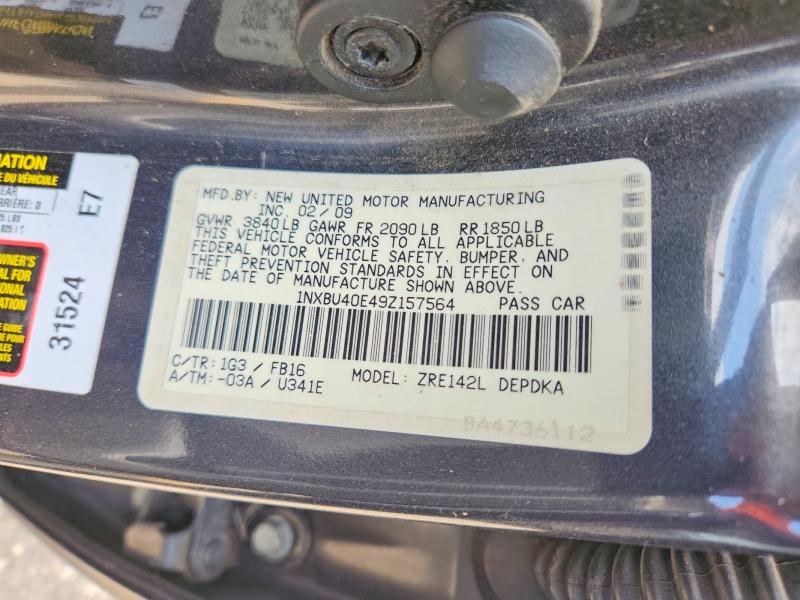 Aukcja sprzedaży 2009 Toyota Corolla, vin: 1NXBU40E49Z157564, numer aukcji: 56029616