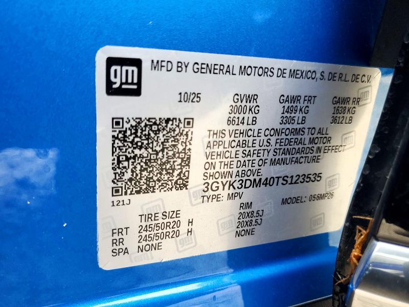 Продаж на аукціоні авто 2026 Cadillac Optiq, vin: 3GYK3DM40TS123535, номер лоту: 56306066