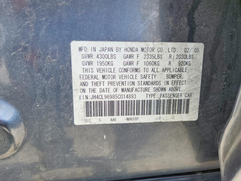 Продаж на аукціоні авто 2005 Acura Tsx, vin: JH4CL96985C014893, номер лоту: 55637766