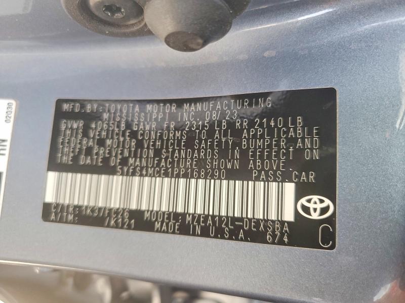 57055206 :رقم المزاد ، 5YFS4MCE1PP168290 vin ، 2023 Toyota Corolla مزاد بيع