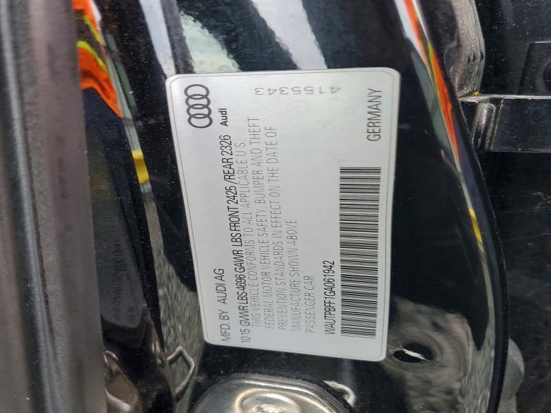Продаж на аукціоні авто 2016 Audi A3, vin: WAUTPBFF1GA061942, номер лоту: 57131376