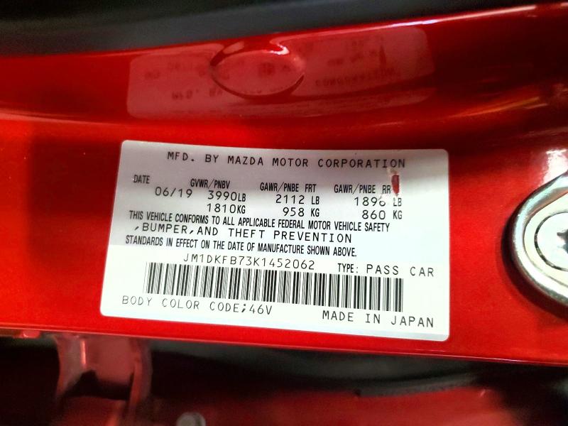 55032186 :رقم المزاد ، JM1DKFB73K1452062 vin ، 2019 Mazda Cx-3 مزاد بيع