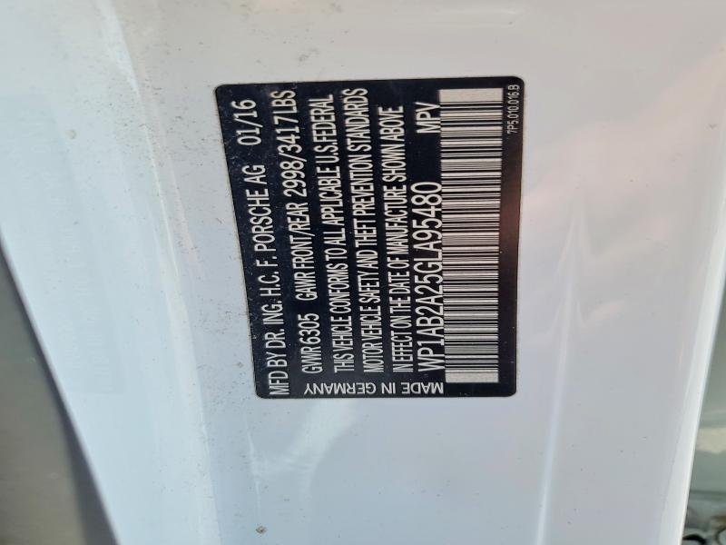 Продаж на аукціоні авто 2016 Porsche Cayenne, vin: WP1AB2A25GLA95480, номер лоту: 56857536