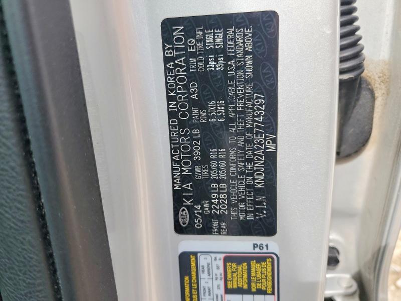 Auction sale of the 2014 Kia Soul, vin: KNDJN2A23E7743297, lot number: 57545546