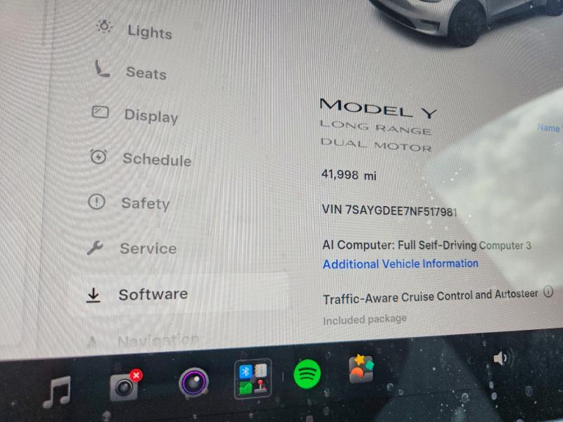 2022 Tesla Model Y მანქანა იყიდება აუქციონზე, vin: 7SAYGDEE7NF517981, აუქციონის ნომერი: 56066206