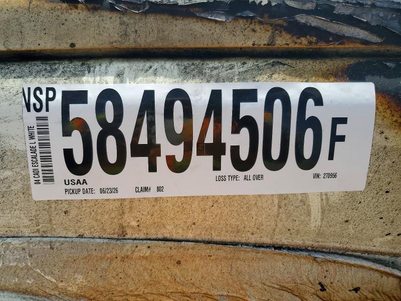 Продажа на аукционе авто 2004 Cadillac Escalade, vin: 1GYEK63NX4R270956, номер лота: 58494506