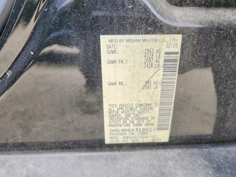 Aukcja sprzedaży 2020 Nissan Altima, vin: 1N4BL4BV6LN318623, numer aukcji: 58309406