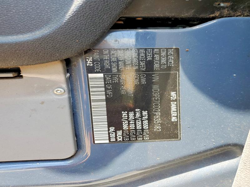 58526166 :رقم المزاد ، WD3PE7CD2JP635182 vin ، 2018 Mercedes-benz Sprinter مزاد بيع