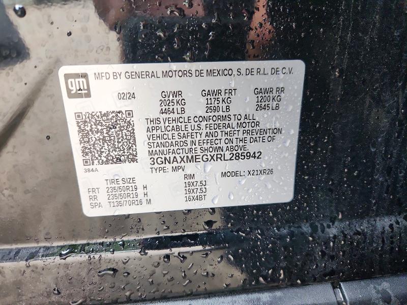 Продаж на аукціоні авто 2024 Chevrolet Equinox, vin: 3GNAXMEGXRL285942, номер лоту: 79135605