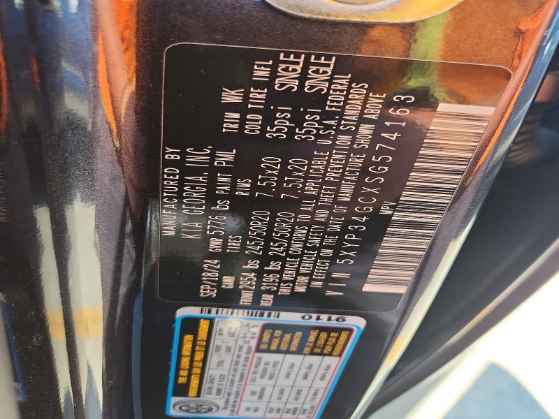 58755946 :رقم المزاد ، 5XYP34GCXSG574163 vin ، 2025 Kia Telluride مزاد بيع