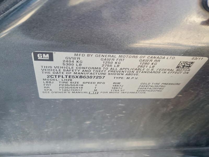 Продаж на аукціоні авто 2011 Gmc Terrain, vin: 2CTFLTE5XB6387257, номер лоту: 56254236