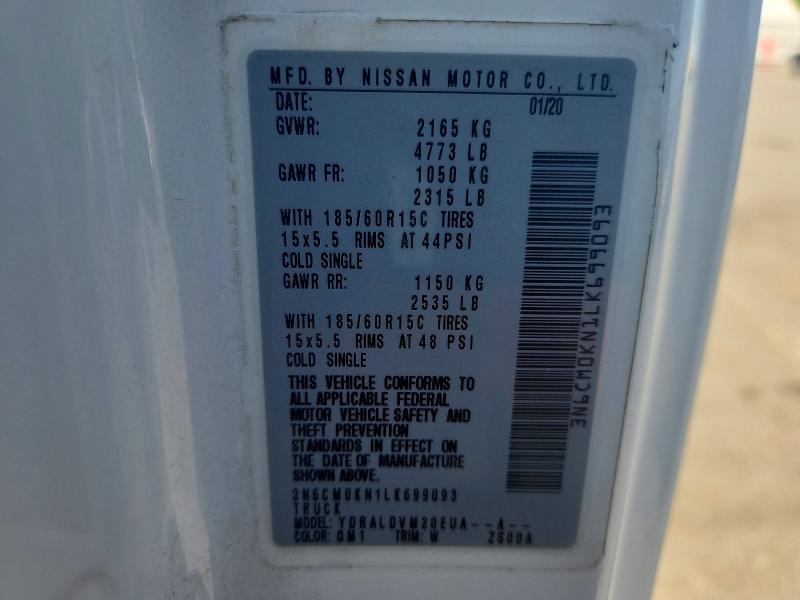 Продаж на аукціоні авто 2020 Nissan Nv200, vin: 3N6CM0KN1LK699093, номер лоту: 58443936