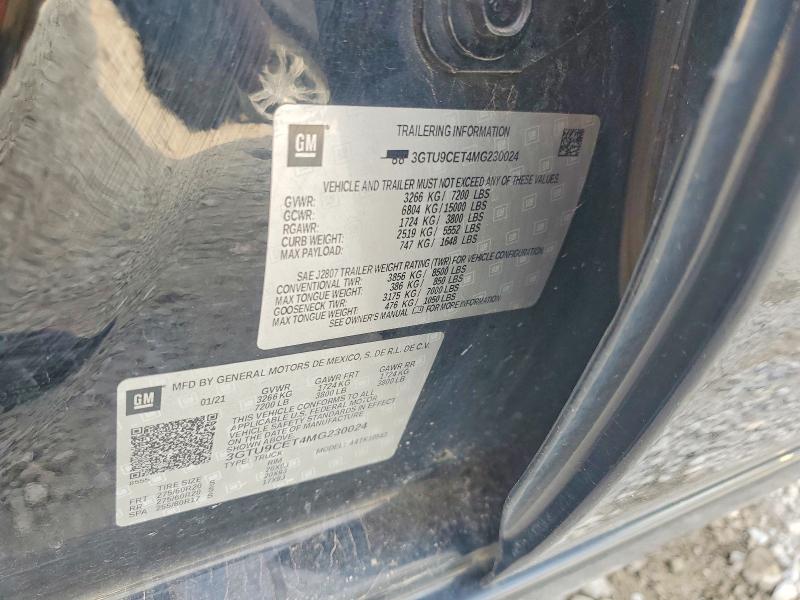 59156286 :رقم المزاد ، 3GTU9CET4MG230024 vin ، 2021 Gmc Sierra مزاد بيع