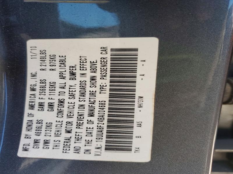 56034096 :رقم المزاد ، 19UUA8F24BA004685 vin ، 2011 Acura Tl مزاد بيع