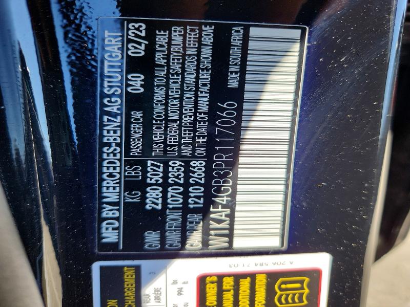 Aukcja sprzedaży 2023 Mercedes-benz C, vin: W1KAF4GB3PR117066, numer aukcji: 57428626