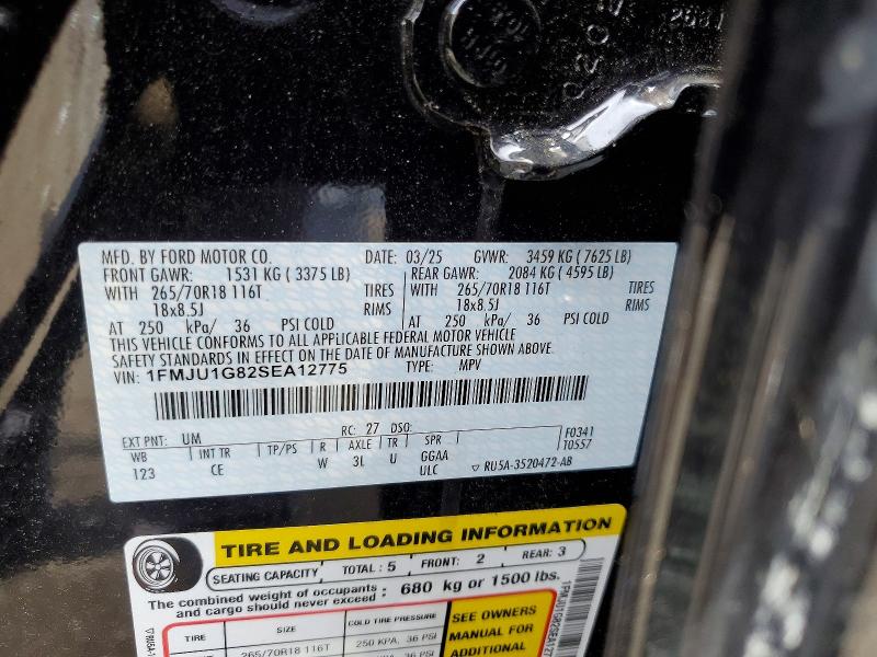 2025 Ford Expedition მანქანა იყიდება აუქციონზე, vin: 1FMJU1G82SEA12775, აუქციონის ნომერი: 57472436