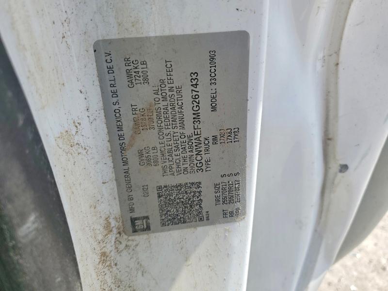Продаж на аукціоні авто 2021 Chevrolet Silverado, vin: 3GCNWAEF3MG267433, номер лоту: 55751116