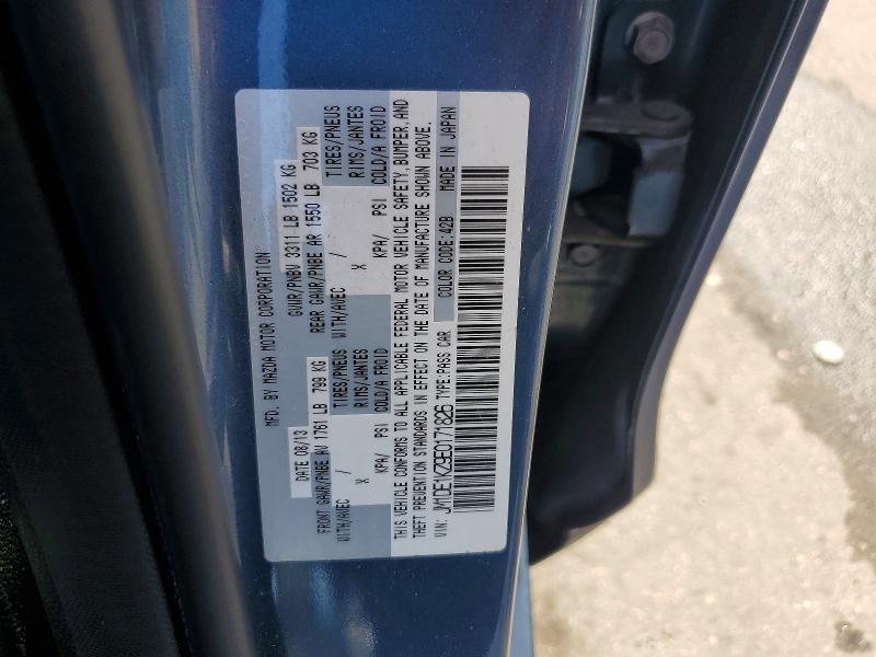 58586776 :رقم المزاد ، JM1DE1KZ9E0171826 vin ، 2014 Mazda Mazda2 مزاد بيع