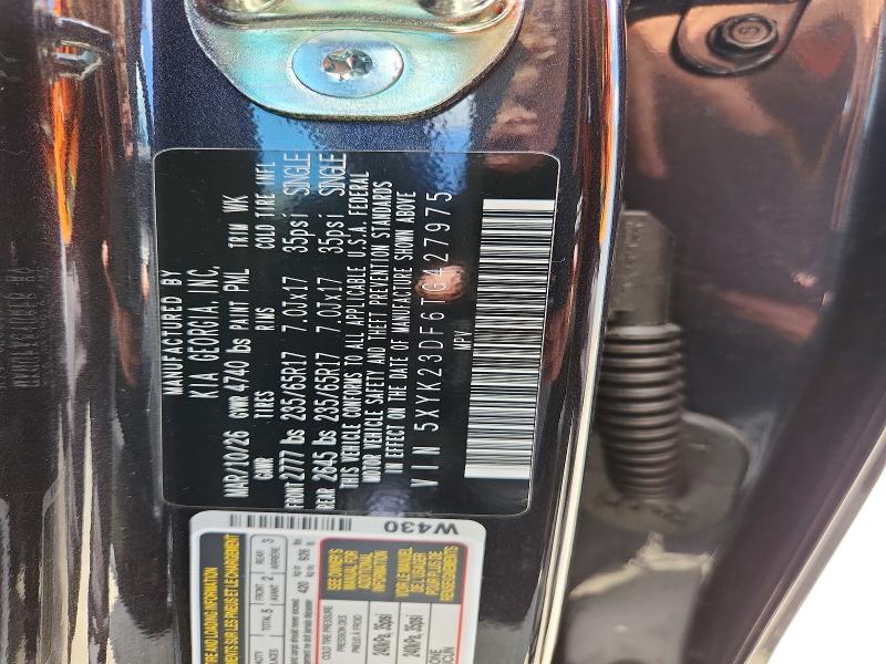 2026 Kia Sportage მანქანა იყიდება აუქციონზე, vin: 5XYK23DF6TG427975, აუქციონის ნომერი: 85634185