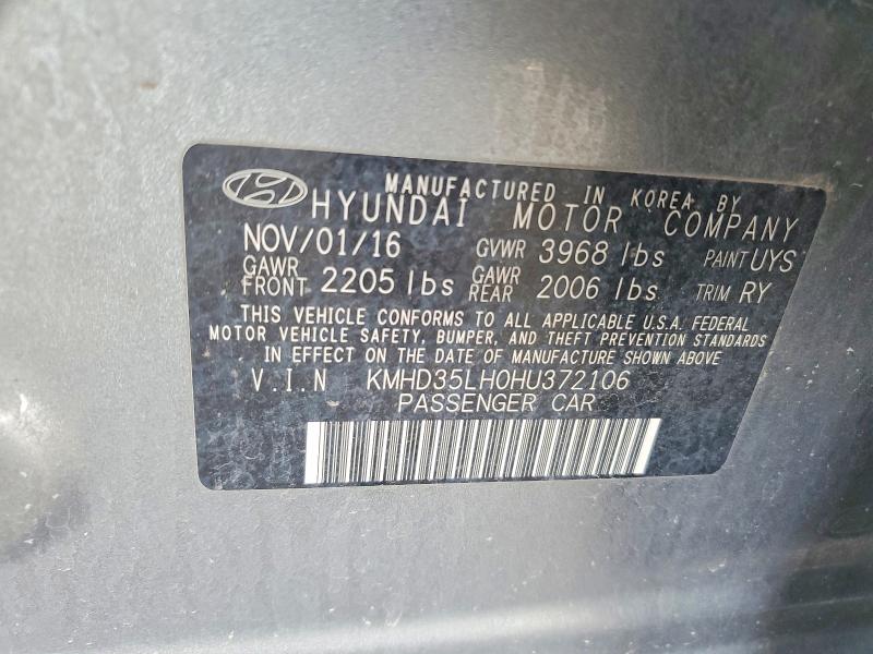 Продажа на аукционе авто 2017 Hyundai Elantra Gt, vin: KMHD35LH0HU372106, номер лота: 56779406