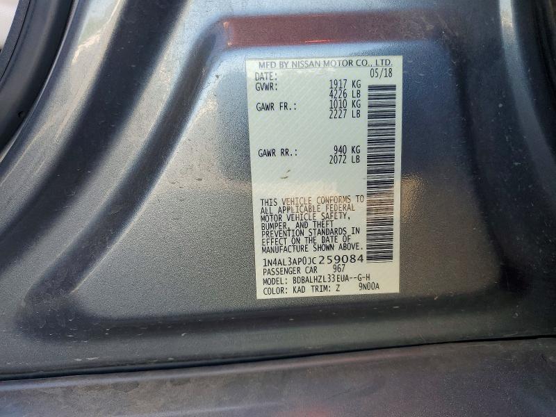 Aukcja sprzedaży 2018 Nissan Altima, vin: 1N4AL3AP0JC259084, numer aukcji: 58504126