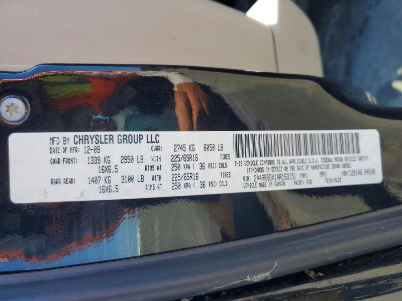 57412496 :رقم المزاد ، 2A4RR5DX1AR153151 vin ، 2010 Chrysler Town & Country مزاد بيع