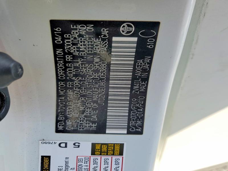 57776146 :رقم المزاد ، JTDZN3EU8GJ053880 vin ، 2016 Toyota Prius V مزاد بيع