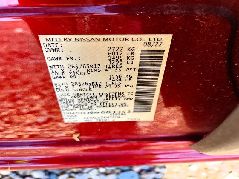 2023 Nissan Frontier მანქანა იყიდება აუქციონზე, vin: 1N6ED1EJ6PN603353, აუქციონის ნომერი: 56892416