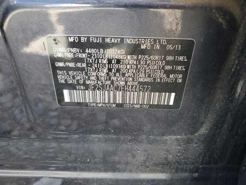 Продажа на аукционе авто 2014 Subaru Forester, vin: JF2SJAAC7EH444572, номер лота: 59117486