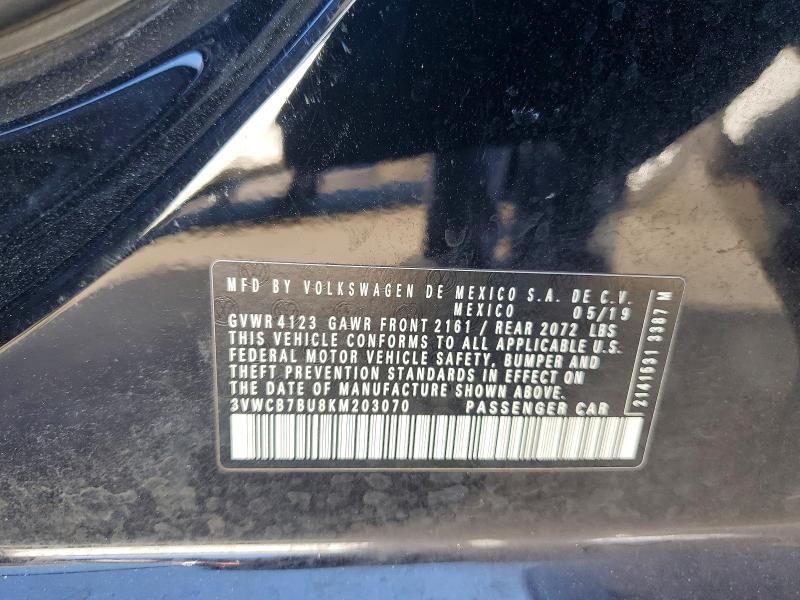 Продаж на аукціоні авто 2019 Volkswagen Jetta, vin: 3VWCB7BU8KM203070, номер лоту: 56979196