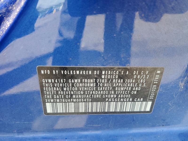 Продаж на аукціоні авто 2023 Volkswagen Jetta, vin: 3VW7M7BU4PM005430, номер лоту: 58196606