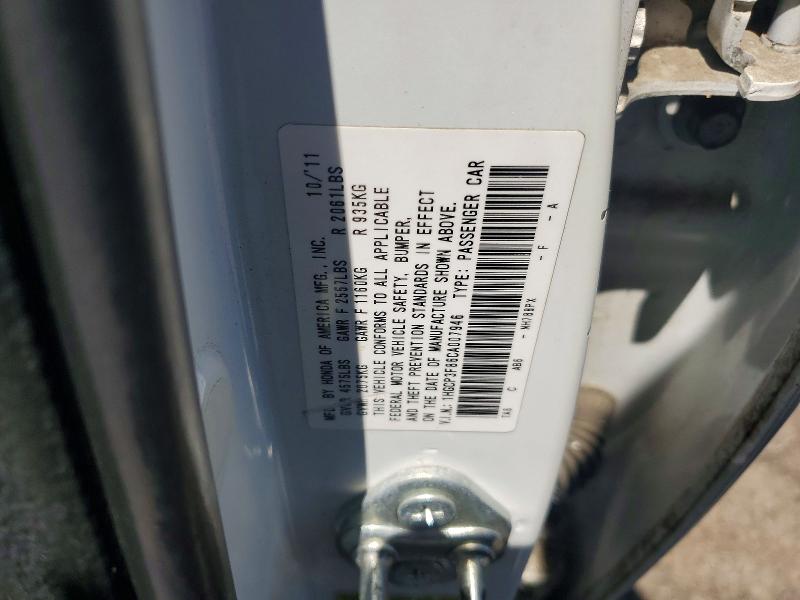 56836786 :رقم المزاد ، 1HGCP3F86CA007946 vin ، 2012 Honda Accord مزاد بيع